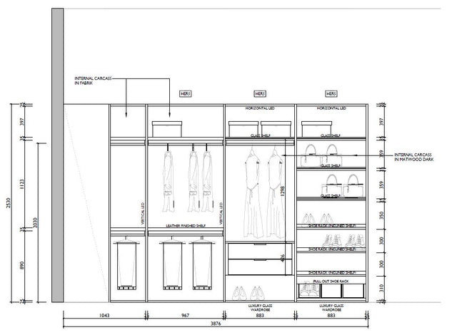 SANTALUCIA, Ego Corner Wardrobe (Including Glass)