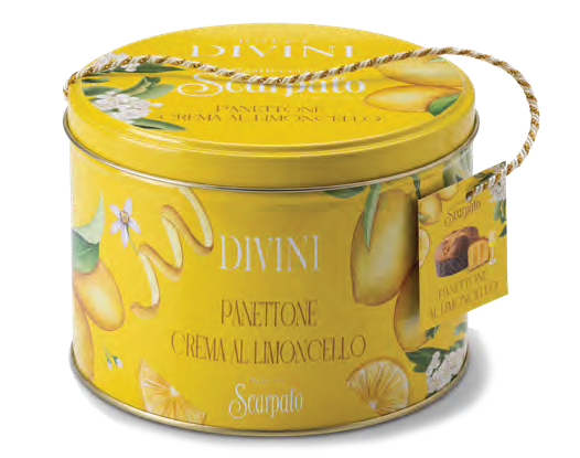 SCARPATO, Panettone Al Limoncello (Limoncello, 750g, Tin Box)