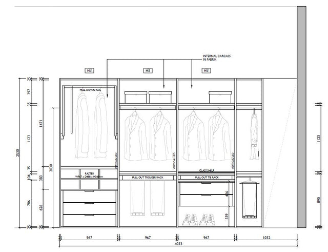 SANTALUCIA, Ego Corner Wardrobe (Including Glass)
