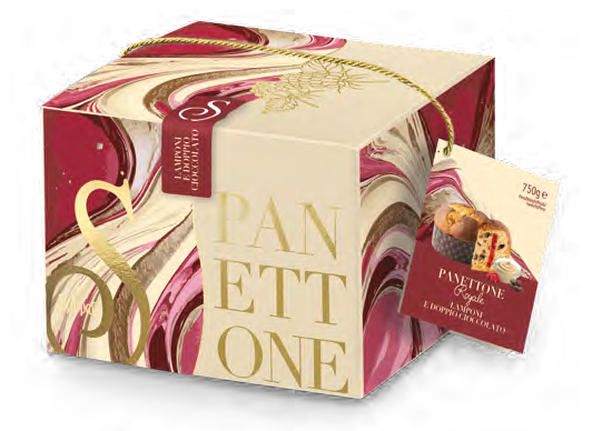 SCARPATO, Panettone Limited Edition Royale Lamponi E Doppio Cioccolato (750G, Gift Box)