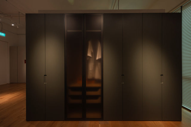 SANTALUCIA, Fluted Lacquer Wardrobe