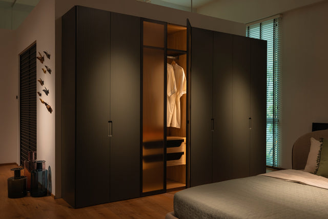 SANTALUCIA, Fluted Lacquer Wardrobe