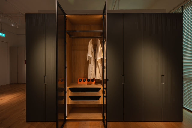 SANTALUCIA, Fluted Lacquer Wardrobe